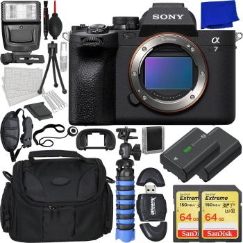 Sony a7 IV Mirrorless Camera (Body Only) with Loaded Accessory Bundle: